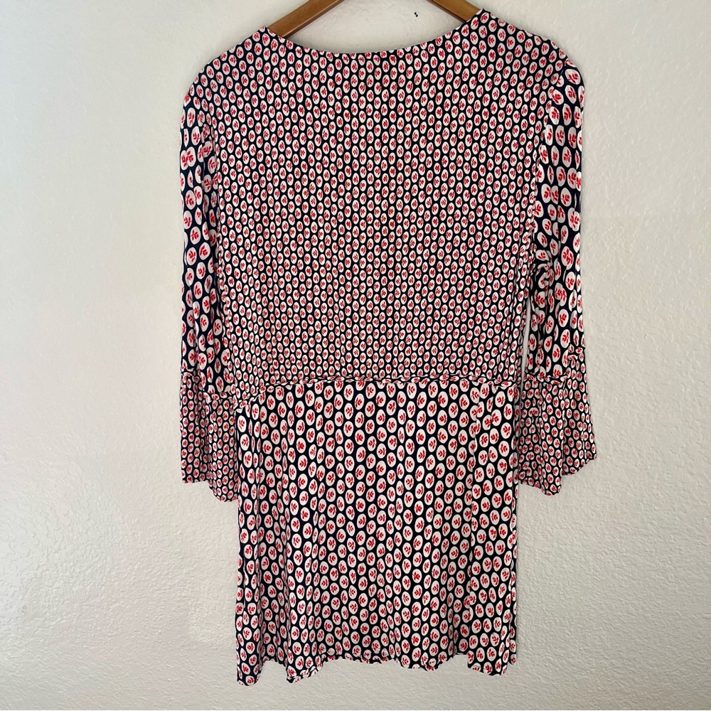 Boden • Edna tunic mini dress red blue print Size 10 - Picture 9 of 11